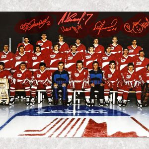 Team USSR Canada Cup 1987 11x14 Autographed by 5 include Fetisov, Makarov, Larionov