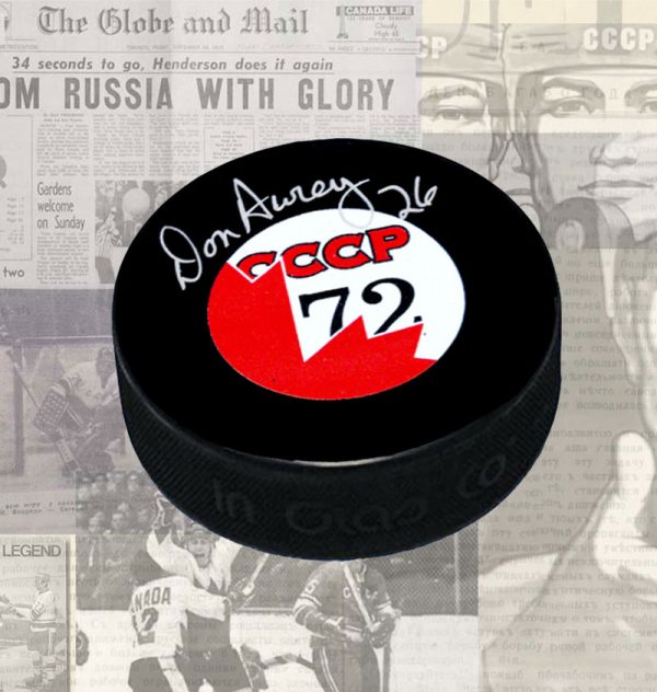 Don Awrey 1972 Summit Series Autographed Puck