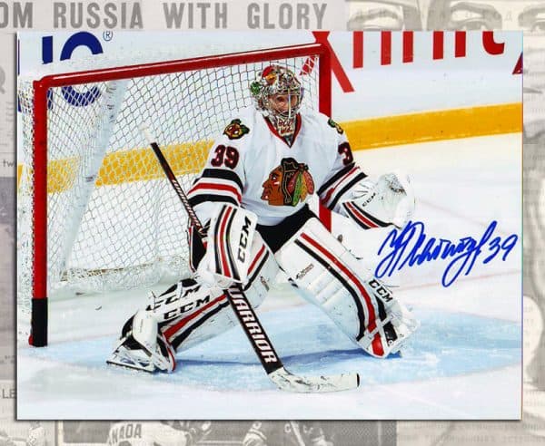 Nikolai Khabibulin Chicago Black Hawks Autographed 8x10