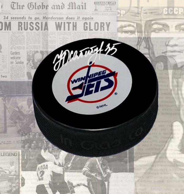 Nikolai Khabibulin Winnipeg Jets Autographed Puck