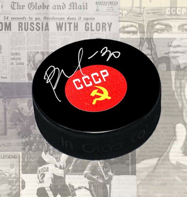 Alexander Volchkov Team USSR (CCCP) Autographed Puck