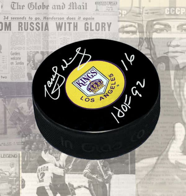 Marcel Dionne Los Angeles Kings Autographed Puck