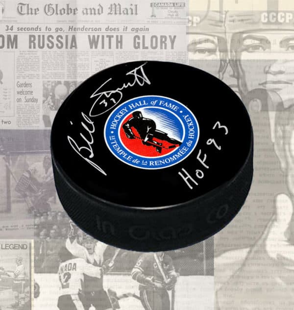 Billy Smith HHOF Autographed Puck