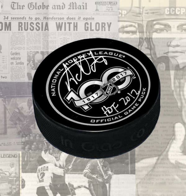 Adam Oates NHL 100 Years Anniversary Autographed Puck