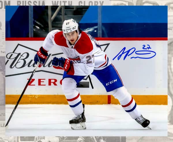 Alexander Romanov Montreal Canadiens Autographed 8x10