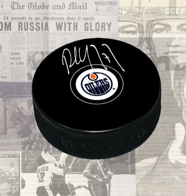 Paul Coffey Edmonton Oilers Autographed Puck