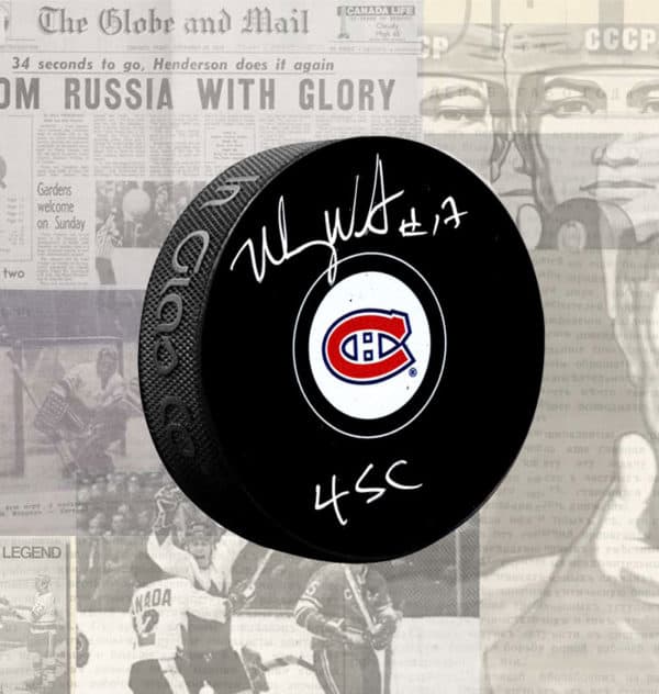 Murray Wilson Montreal Canadiens Autographed Puck