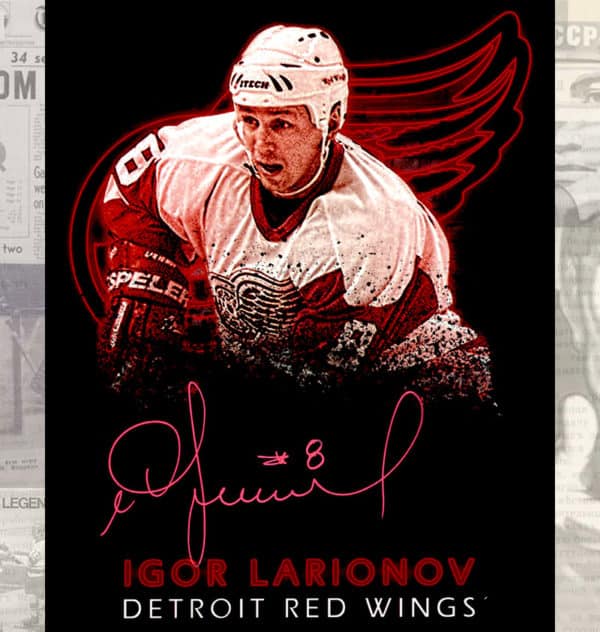 Igor Larionov Detroit Red Wings Autographed 8x10