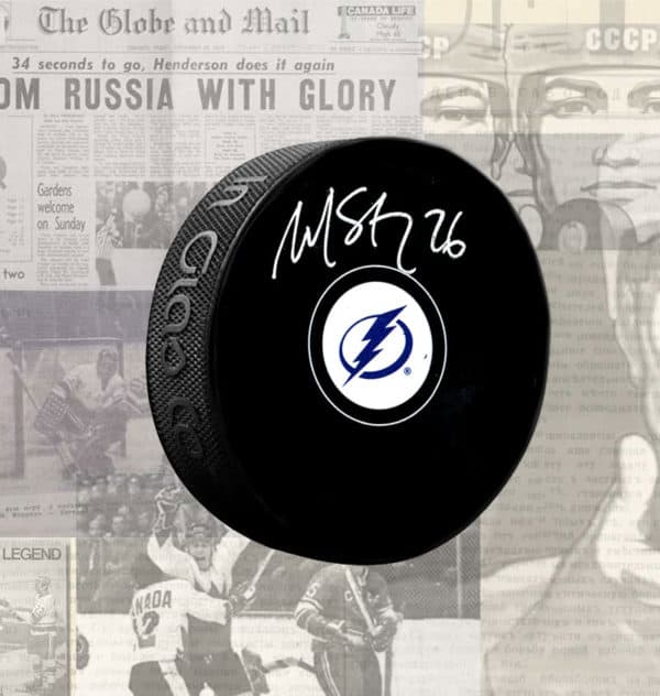 Martin St.Louis Tampa Bay Lightning Autographed Puck