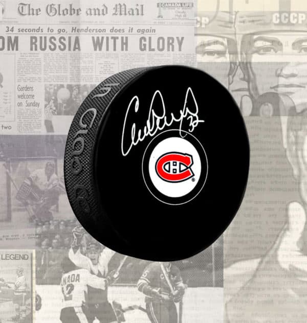 Claude Lemieux Montreal Canadiens Autographed Puck