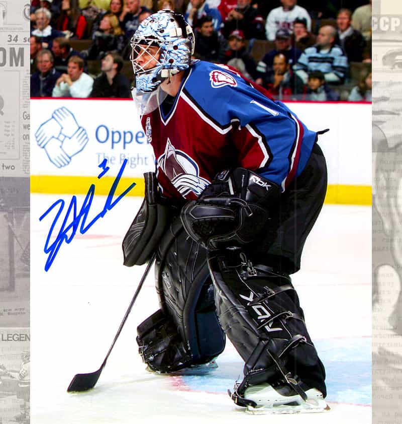 David Aebischer autographed Hockey Card (Colorado Avalanche) 2003 Topps  Total #201