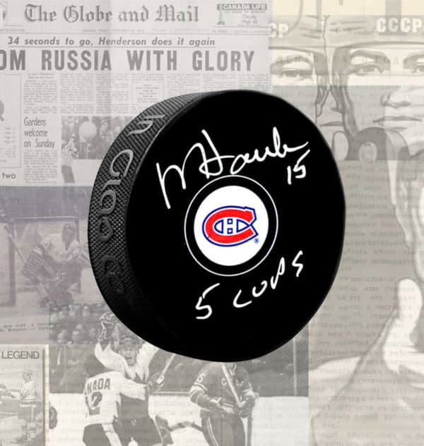 Rejean Houlle Montreal Canadiens Autographed Puck