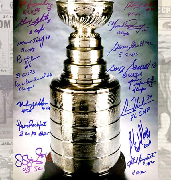 Montreal Canadiens All Time Stanley Cup Champions Autographed 11x14 Signed by 16