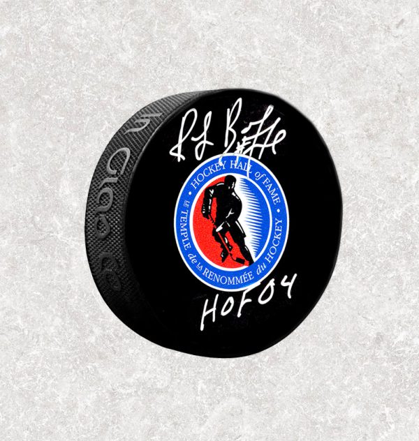 Raymond Bourque HHOF Autographed Puck