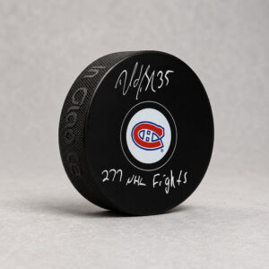 Donald Brashear Montreal Canadiens Autographed Puck
