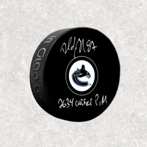 Donald Brashear Vancouver Canucks Autographed Puck