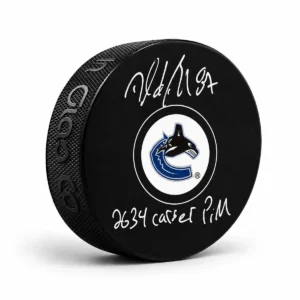 Donald Brashear Vancouver Canucks Autographed Puck