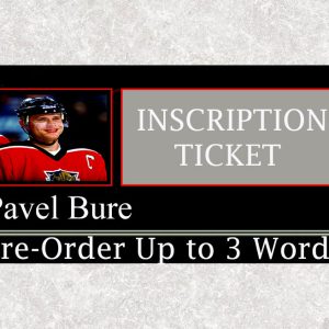 Pavel Bure Pre-Order Inscription (HOF 2012)