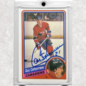 Guy Carbonneau Montreal Canadiens 1984-85 O-Pee-Chee #257 Autographed Card