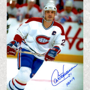 Guy Carbonneau Montreal Canadiens Autographed Signed 1993 Stanley Cup Stats  CCM Jersey #/21