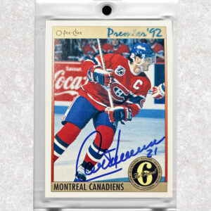 Guy Carbonneau Montreal Canadiens 1991-92 OPC Premier #152  Autographed Card