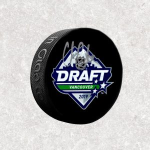 Cole Caufield 2019 Draft Autographed Puck