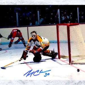 Gerry Cheevers Autographed Photo - The Mask Framed 20×24