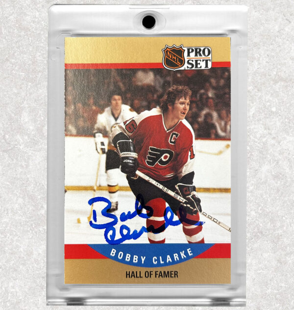 Bobby Clarke Philadelphia Flyers Pro-Set Autographed Card