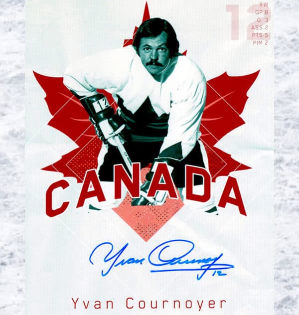 Yvan Cournoyer Team Canada 1972 Summit Series Autographed 8x10