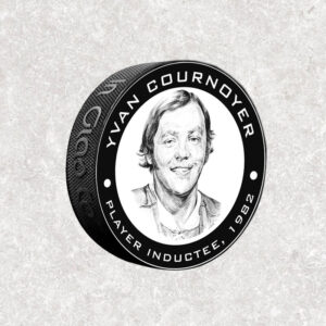 Yvan Cournoyer HHOF Induction Unsigned Puck