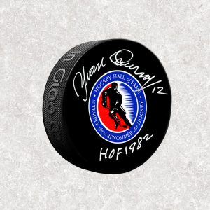 Yvan Cournoyer HHOF Autographed Puck