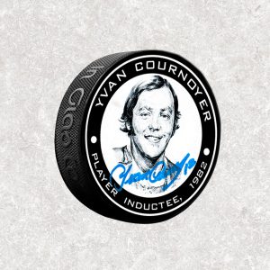 Yvan Cournoyer HHOF Induction Autographed Puck