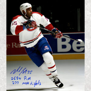 Donald Brashear Montreal Canadiens Autographed 8x10