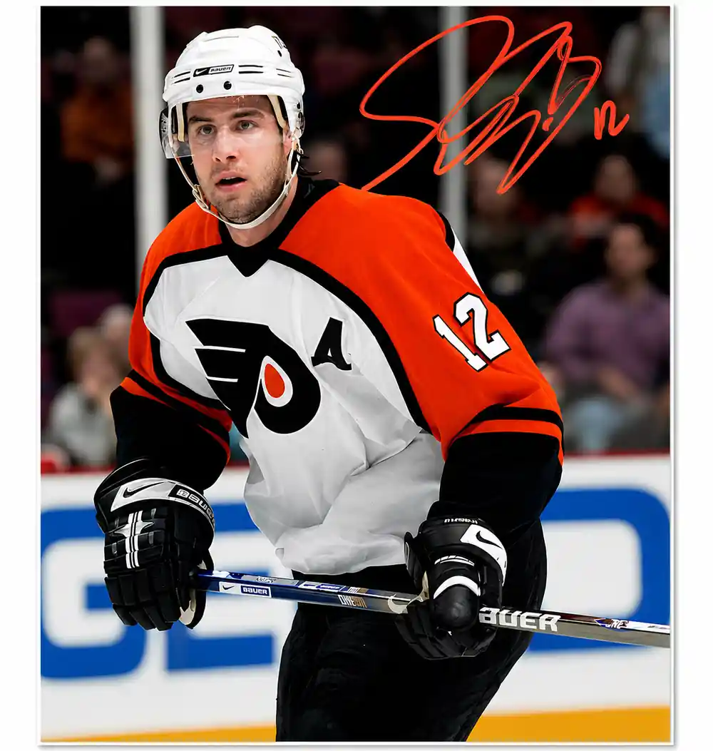 Simon Gagne Philadelphia Flyers Autographed 8x10