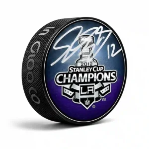 Simon Gagne Los Angeles King Stanley Cup 2012 Autographed Puck