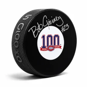Bob Gainey Montreal Canadiens 100 Years Anniversary Autographed Puck