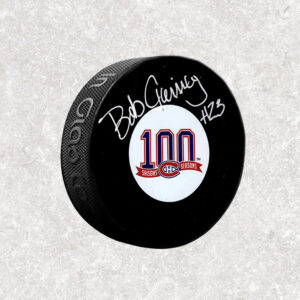 Bob Gainey Montreal Canadiens 100 Years Anniversary Autographed Puck