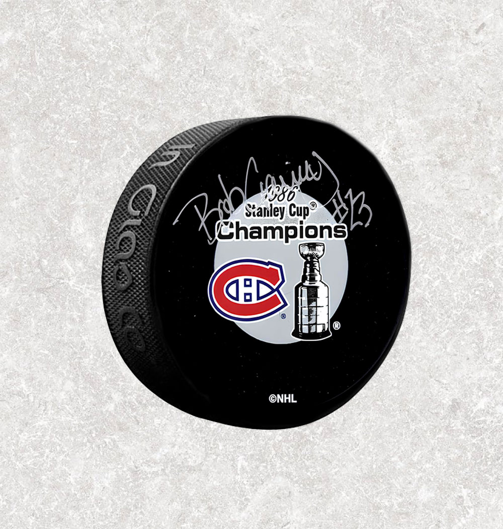 Bob Gainey Montreal Canadiens 1986 Stanley Cup Autographed Puck