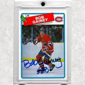 Bob Gainey Montreal Canadiens 1988-89 O-Pee-Chee #216 Autographed Card