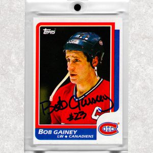 Bob Gainey Montreal Canadiens 1986-87 Topps #96 Autographed Card