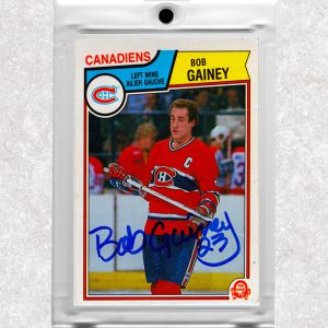 Bob Gainey Montreal Canadiens 1983-84 O-Pee-Chee #187 Autographed Card