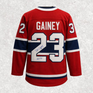 Bob Gainey Montreal Canadiens Autographed Replica Jersey