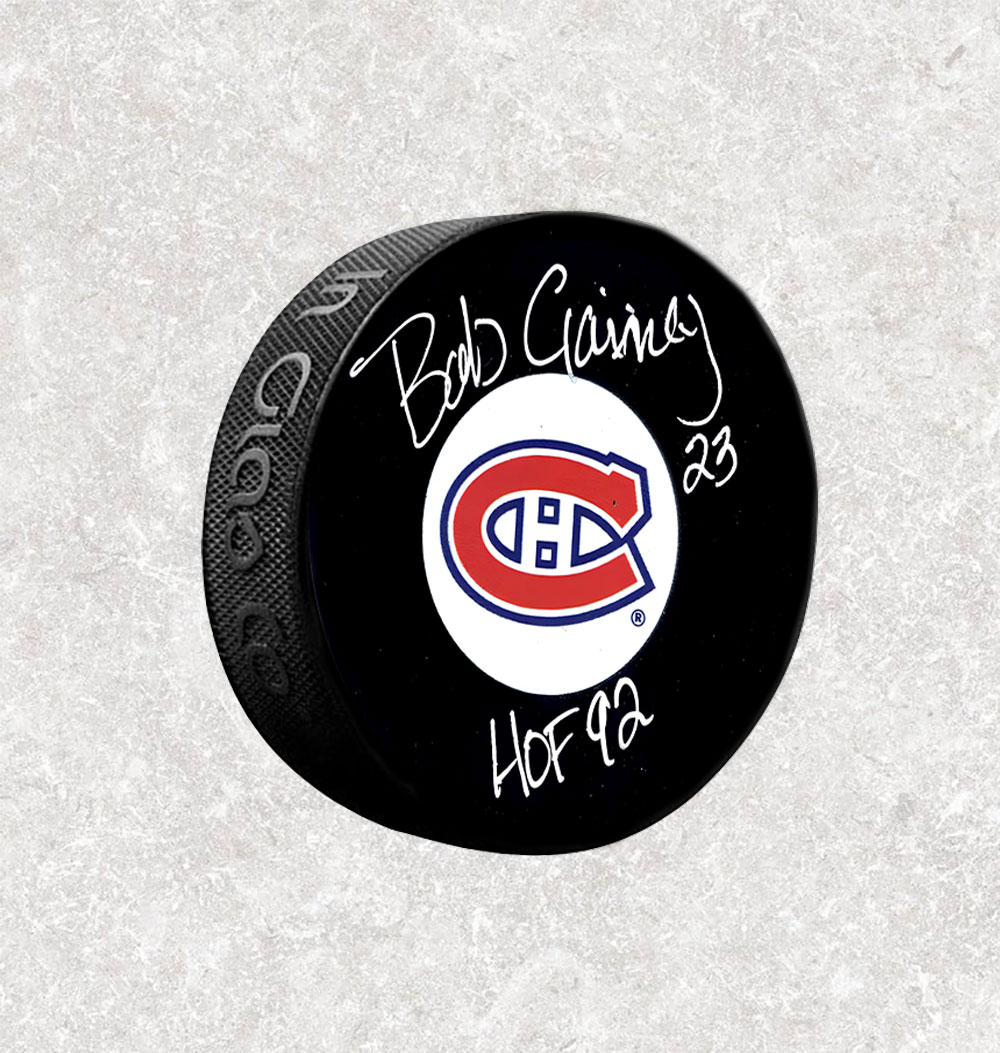 Bob Gainey Montreal Canadiens Autographed Puck