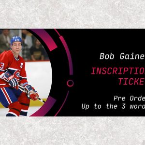 Bob Gainey Pre-Order Inscription (Up to 3 Words)