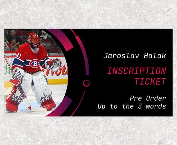 Jaroslav Halak Pre-Order Inscription (Up to 3 Words)