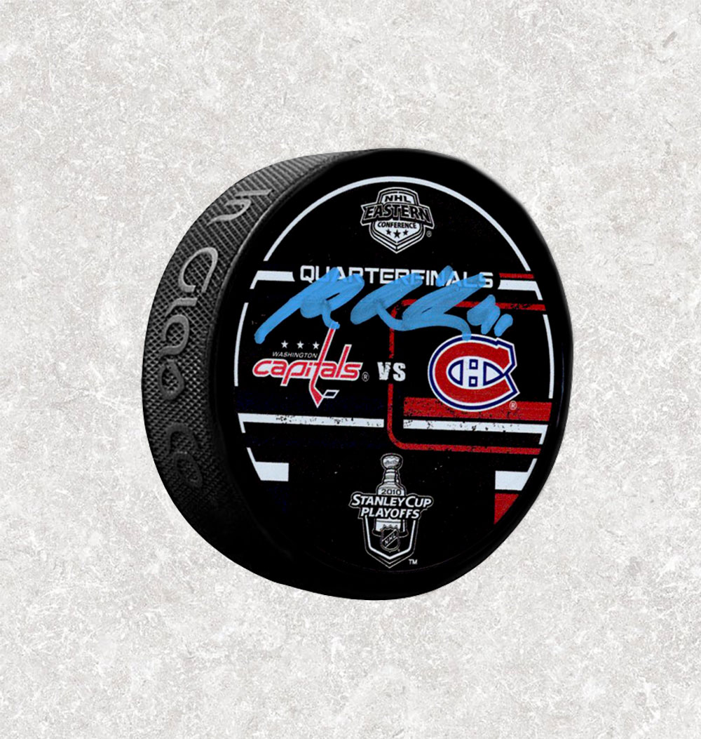 Jaroslav Halak 2010 Play Off Montreal- Washington Autographed Puck