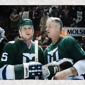 Mark Howe Pre-Order Hartford Whalers with Gordie Howe Autographed 8x10 (1)