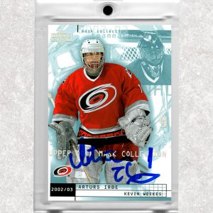 Arturs Irbe Carolina Hurricanes 2002-03 UD Mask Collection #18 Autographed Card