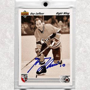 Guy Lafleur Montreal Canadiens 1991-92 #638 NHL Heroes Upper Deck Autographed Card