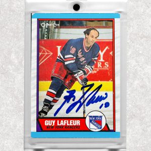 Guy Lafleur New York Rangers O-Pee-Chee Autographed Card
